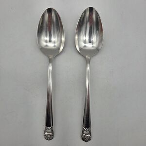 1847 Rogers Bros ETERNALLY YOURS Serving Spoons Set of 2 Tablespoons 8-3/8" IS
